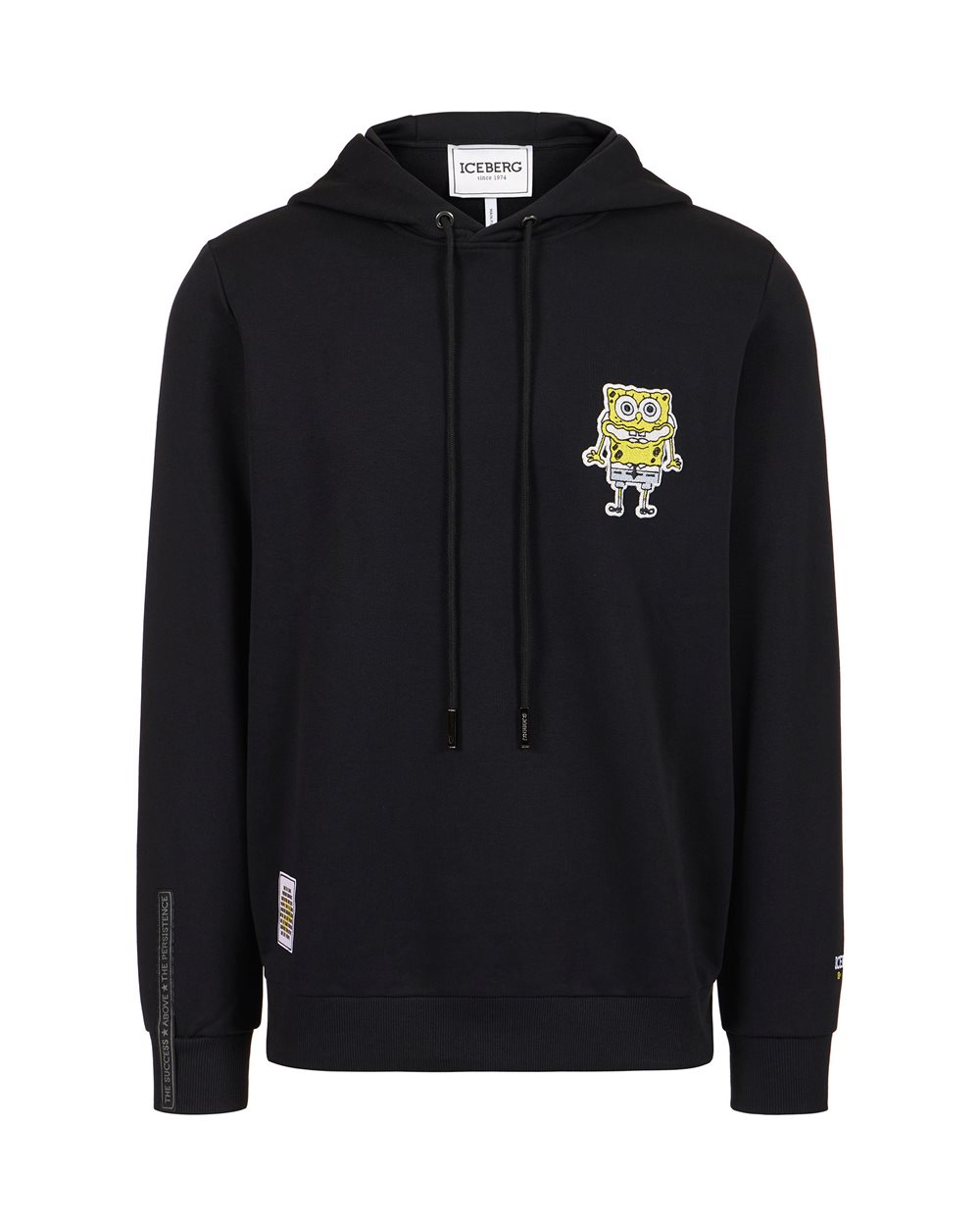 Black hoodie with SpongeBob patch and embroidered Iceberg logo | Iceberg - Official Website