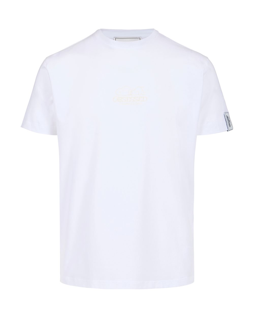Optical white slim fit T-shirt with Peanuts patch and embroidered Iceberg logo - Clothing | Iceberg - Official Website