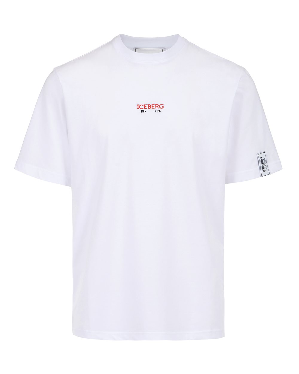 Regular fit optical white T-shirt with embroidered Iceberg logo and Peanuts print on the back | Iceberg - Official Website