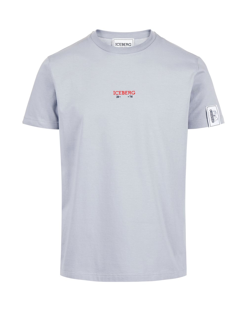 Regular fit light grey T-shirt with embroidered Iceberg logo and Peanuts print on the back - Clothing | Iceberg - Official Website