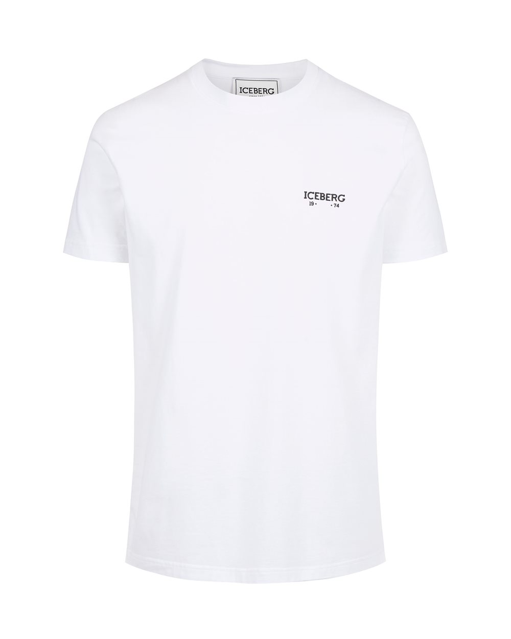 Regular fit optical white T-shirt with embossed Iceberg logo - Clothing | Iceberg - Official Website