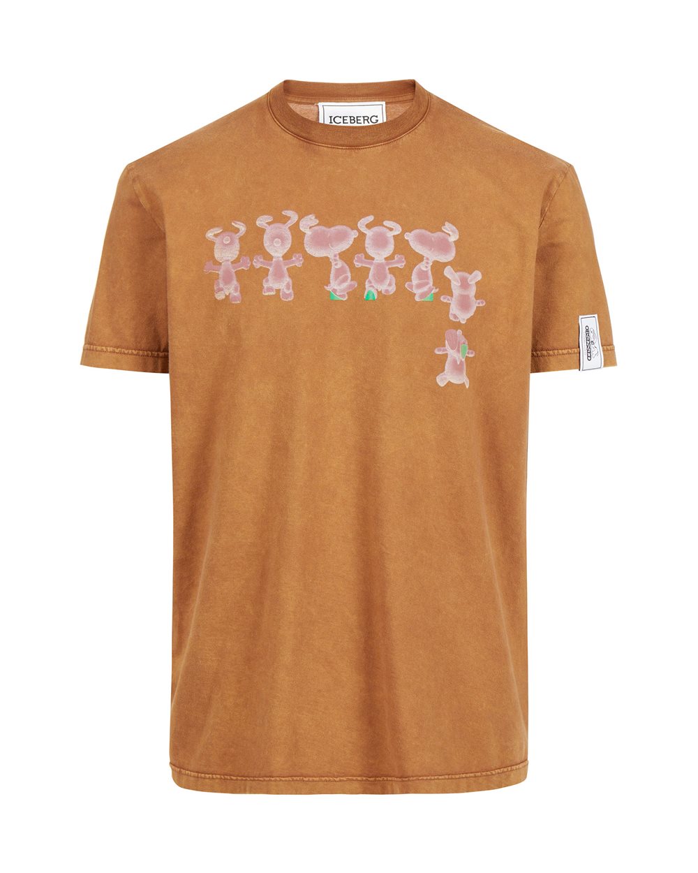 Vintage-Spirit, zeitgenössische Ironie: das Peanuts-T-Shirt in Haselnuss-Version - Kleidung | Iceberg - Official Website