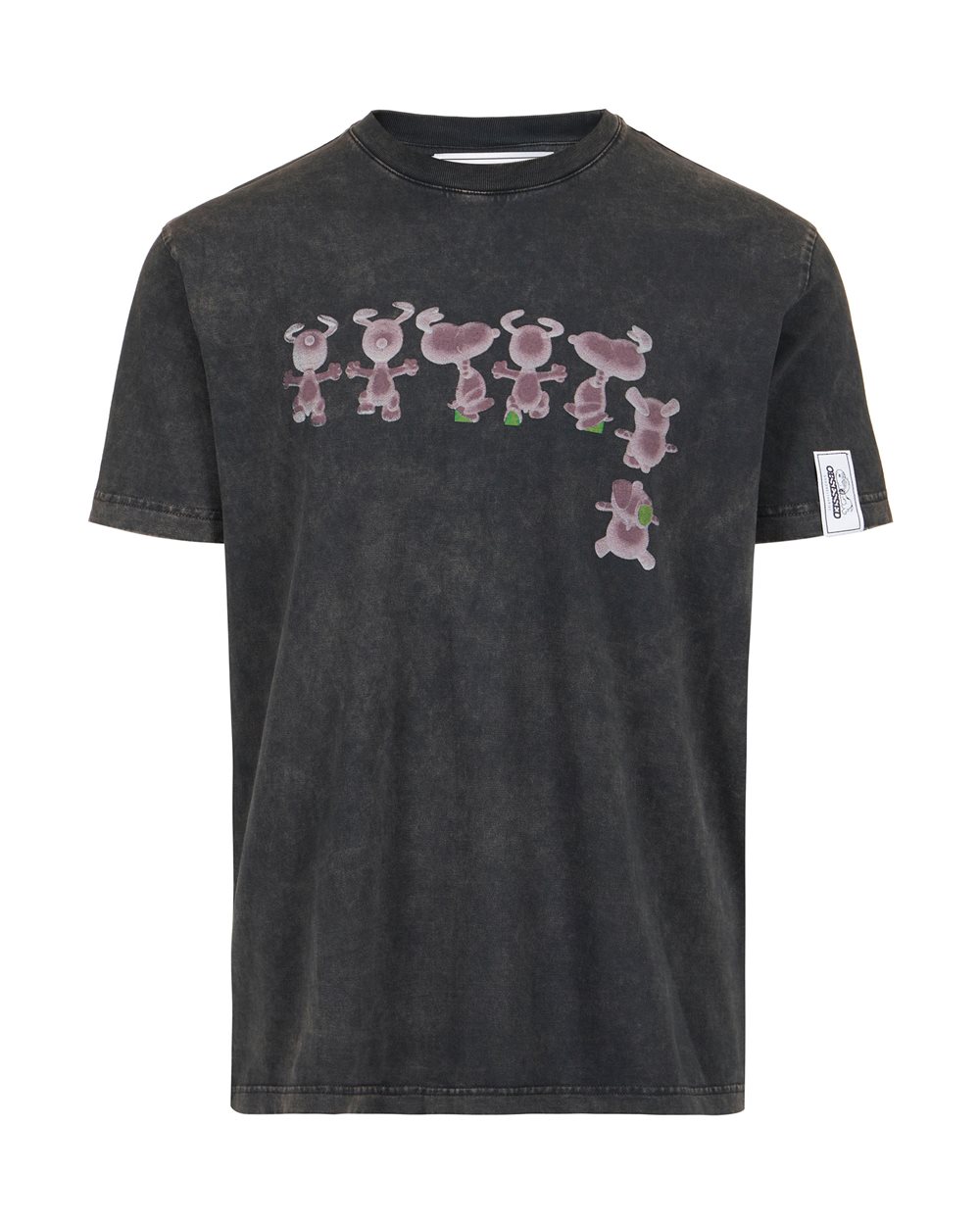 Vintage spirit, contemporary irony: the Peanuts T-shirt in black - Peanuts | Iceberg - Official Website