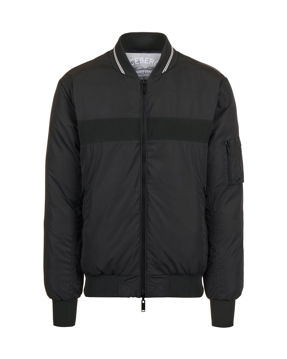 Schwarze wendbare Steppjacke - Jacken und Mäntel | Iceberg - Official Website