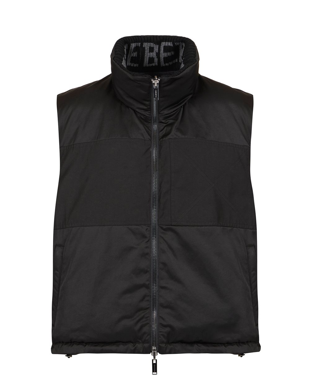 Black padded reversible vest - Outerwear | Iceberg - Official Website