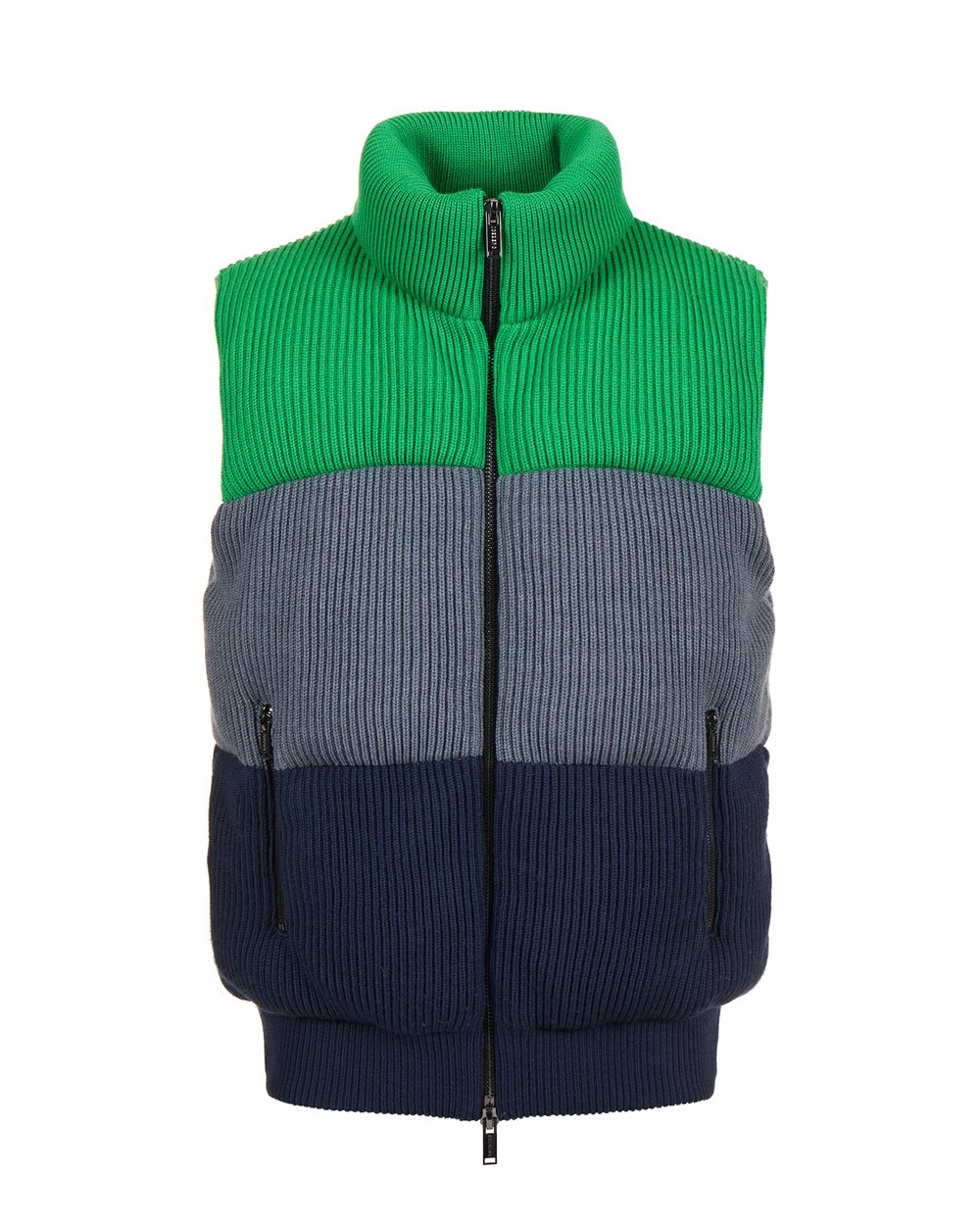 Melierte Strickjacke mit Banddetail und Farbblockdesign - Jacken und Mäntel | Iceberg - Official Website