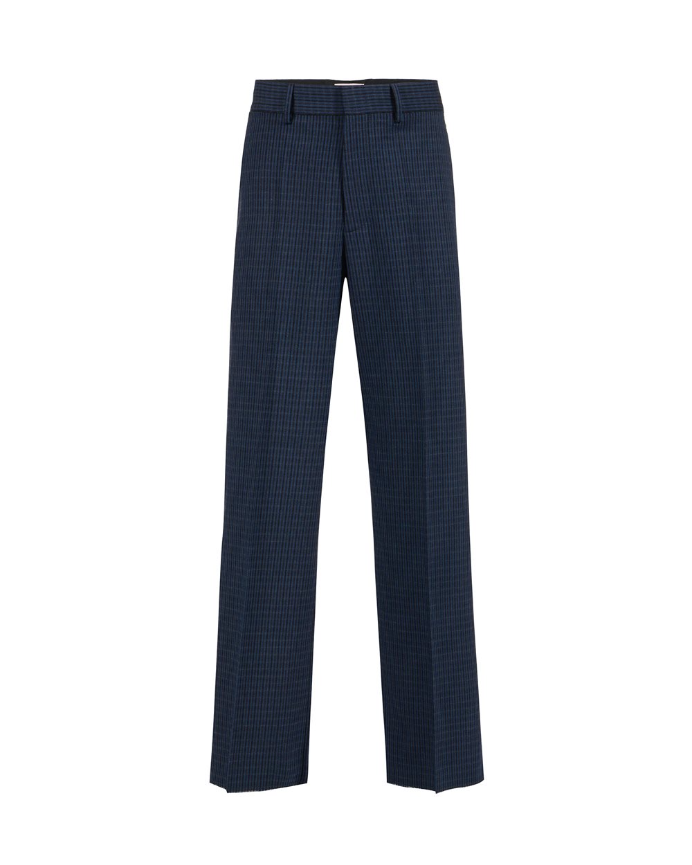 Comfort-fit trousers in blue and black check - Trousers | Iceberg - Official Website