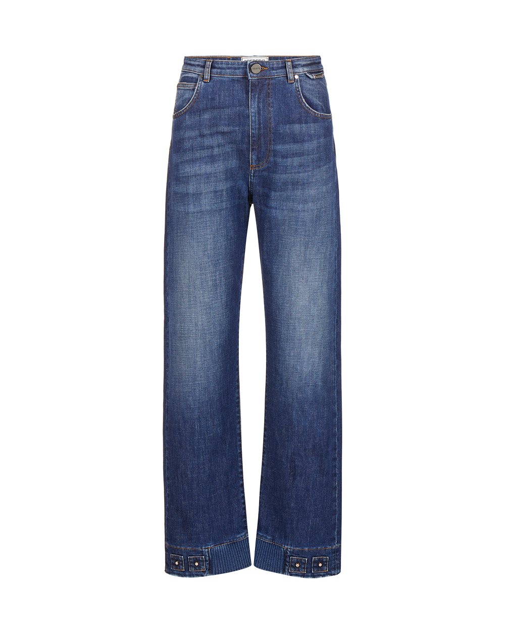 Indigo New Confort Fit jeans in stone wash denim - Woman | Iceberg - Official Website