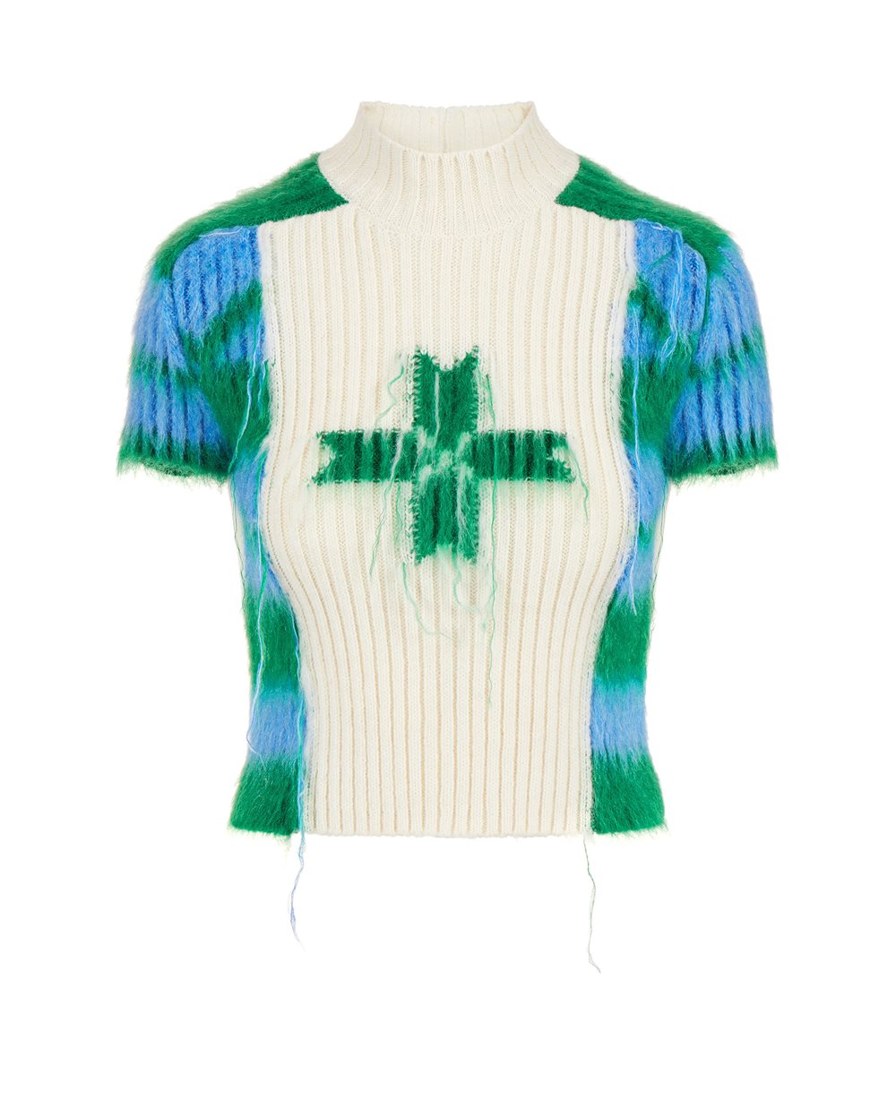 Short Sleeve Sweater in Wool and Alpaca - KNIT DNA | Iceberg - Official Website