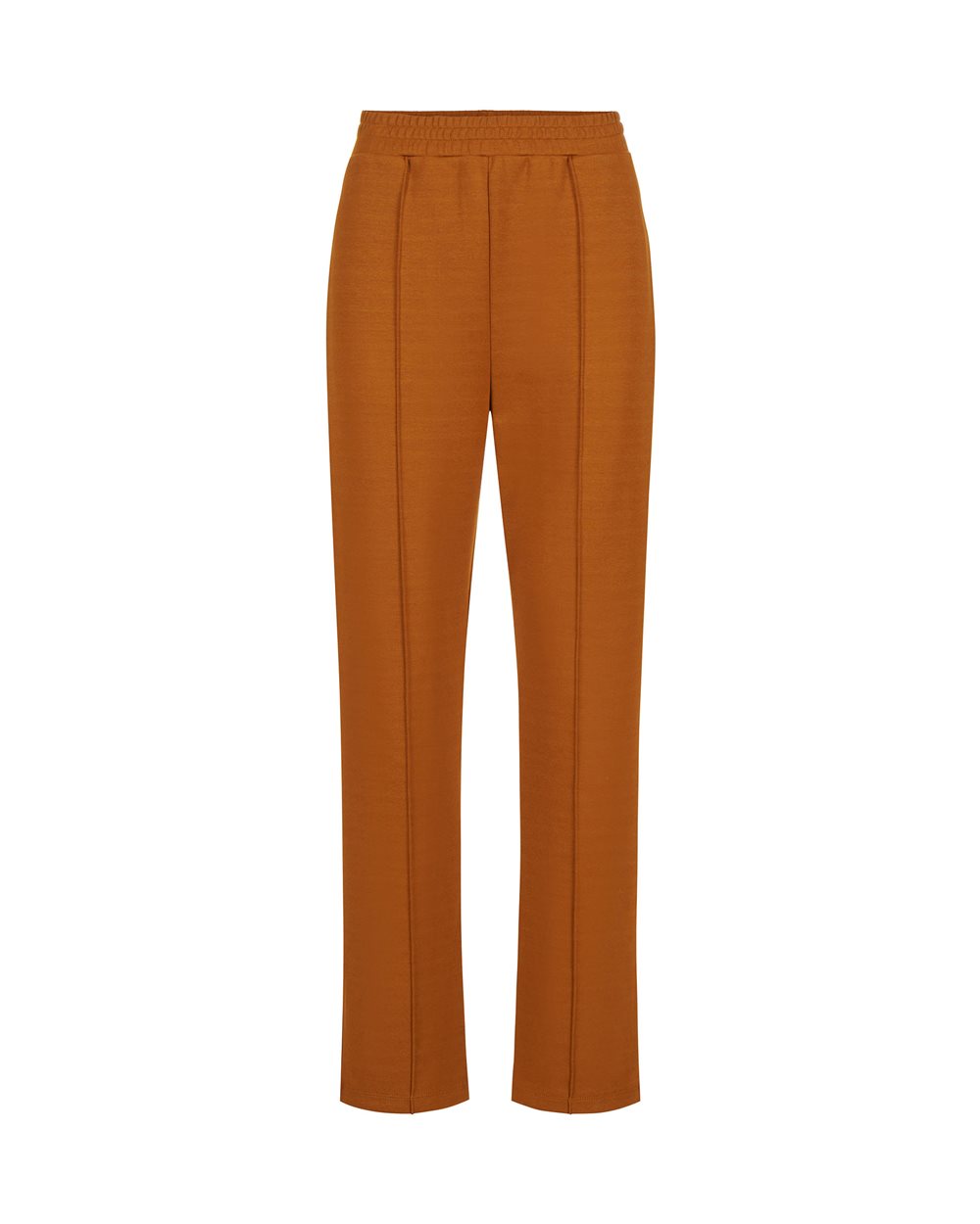 Hazelnut scuba trousers with Symbol logo on the back - New in | Iceberg - Official Website