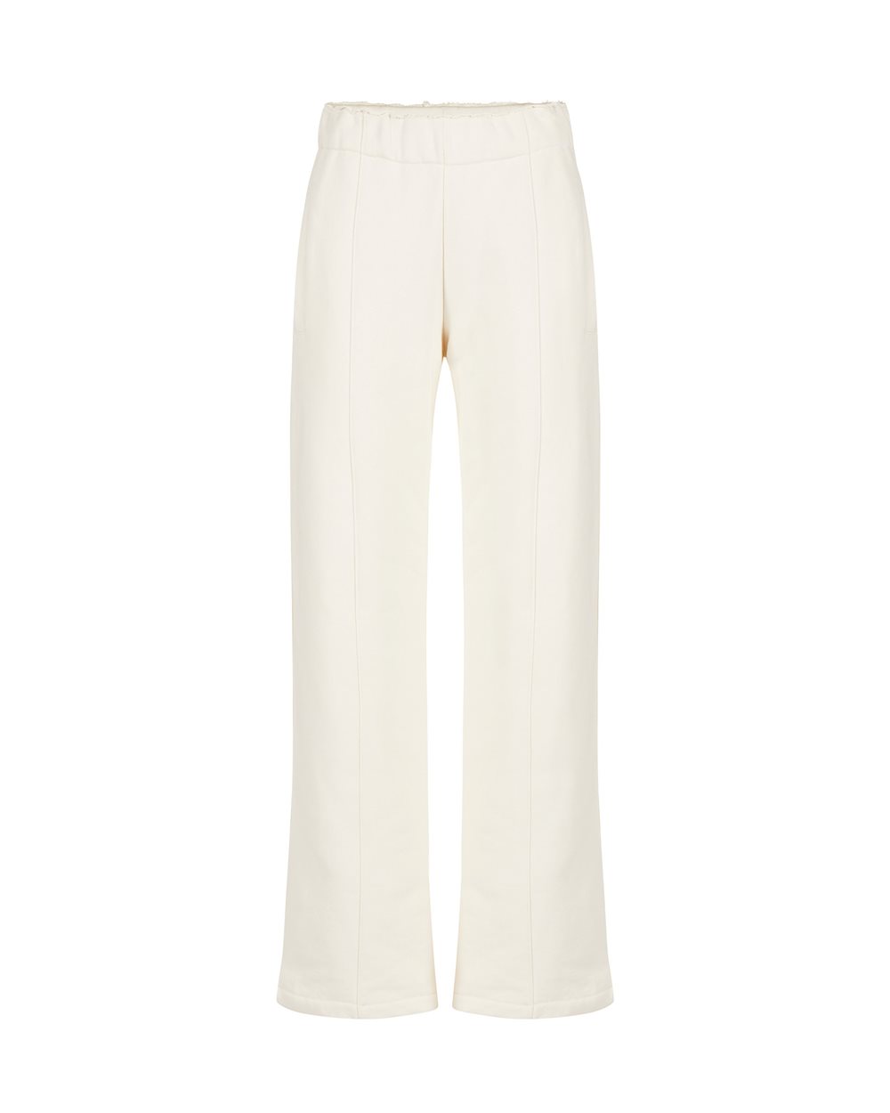 Vanilla wide-fit trousers in cotton fleece - New in | Iceberg - Official Website