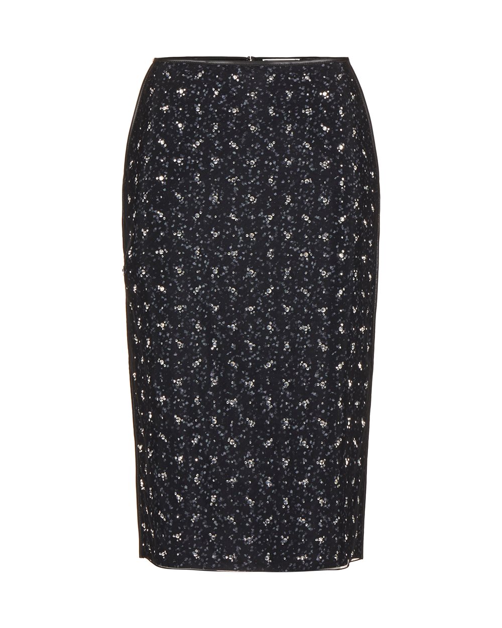 Regular fit pencil skirt with print on black and grey background - Woman | Iceberg - Official Website