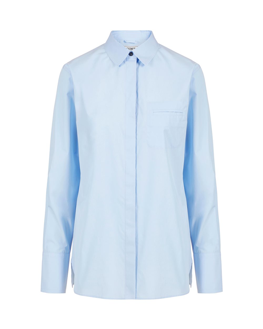 Regular fit poplin shirt with double welt pocket - Woman | Iceberg - Official Website