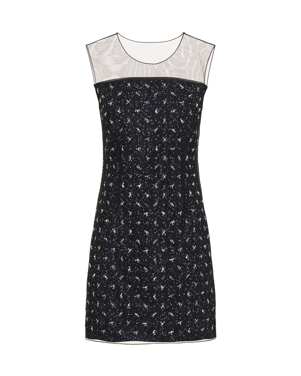New shape dress with black and grey background print in eco-true viscose - Woman | Iceberg - Official Website