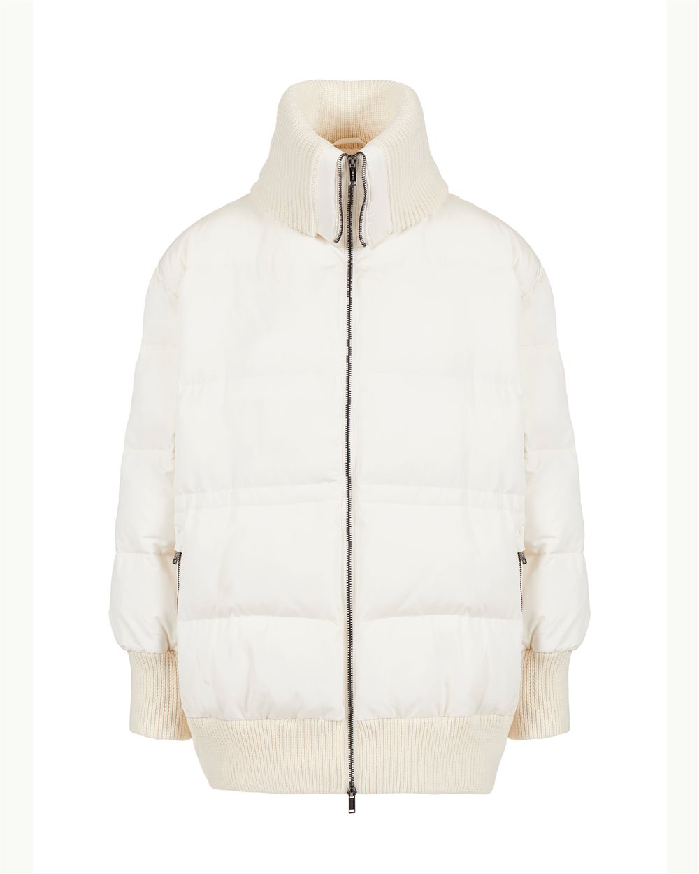 Vanilla drill nylon midi jacket with Iceberg logo embroidered on the back - New in | Iceberg - Official Website