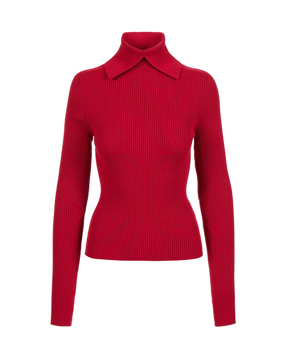 Slim-fit mock turtleneck sweater in red stretch viscose - Clothing | Iceberg - Official Website