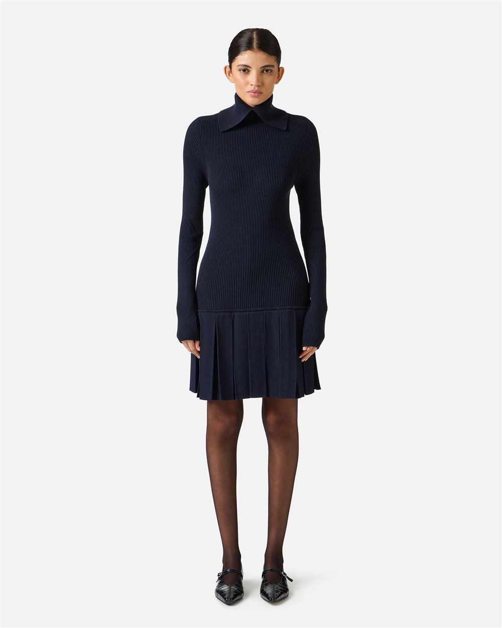 Regular-fit double-breasted jacket in blue and black check - Dresses & Skirts | Iceberg - Official Website