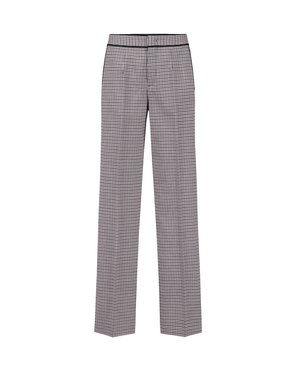 Relaxed-fit, low-rise trousers in fuchsia and black check fabric - per abilitare | Iceberg - Official Website
