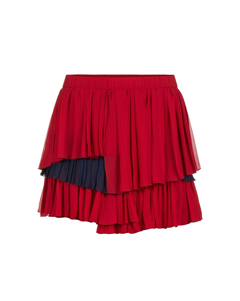 New shape relaxed fit skirt in red technical chiffon - Dresses & Skirts | Iceberg - Official Website