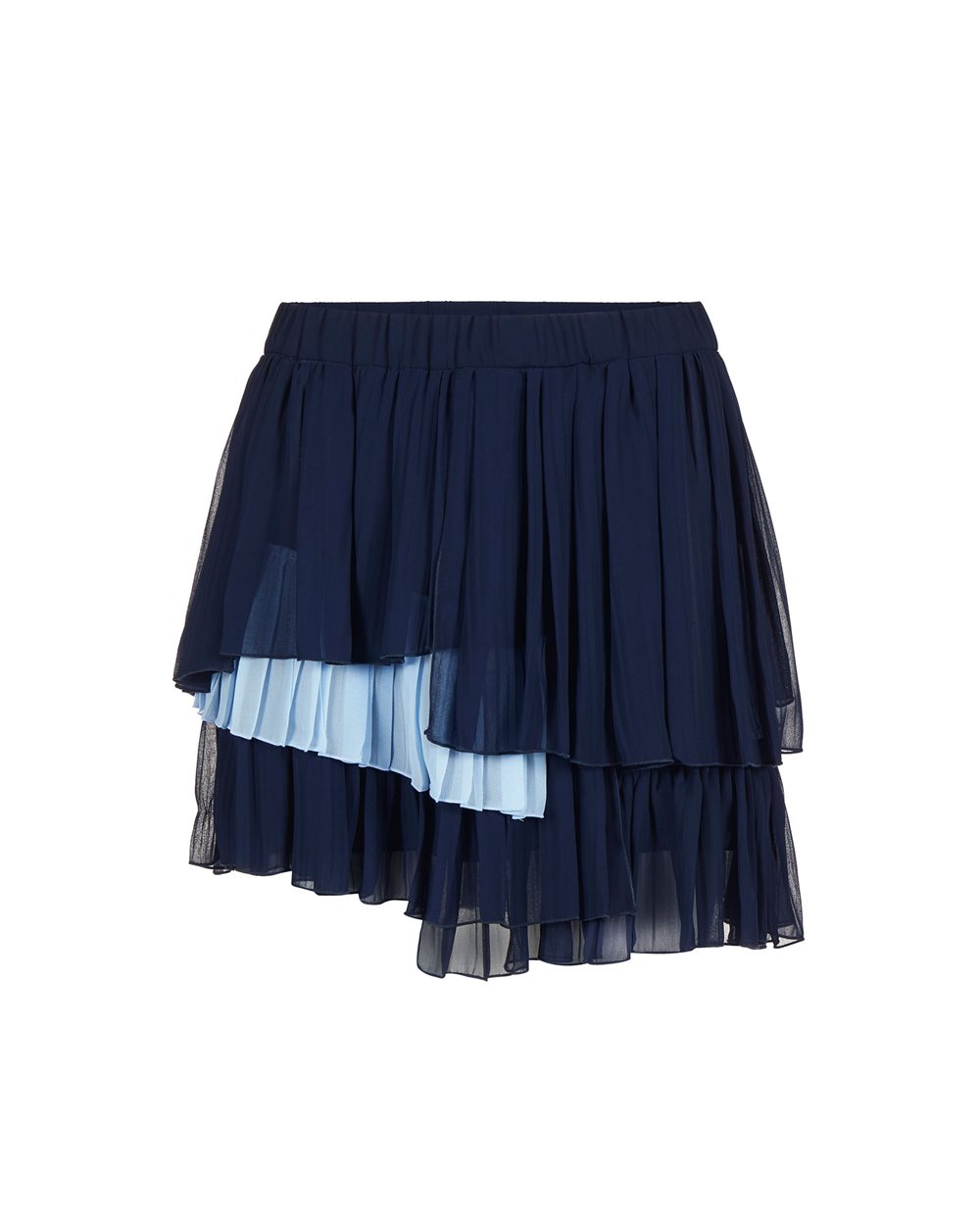 New shape relaxed fit skirt in blue technical chiffon - Dresses & Skirts | Iceberg - Official Website