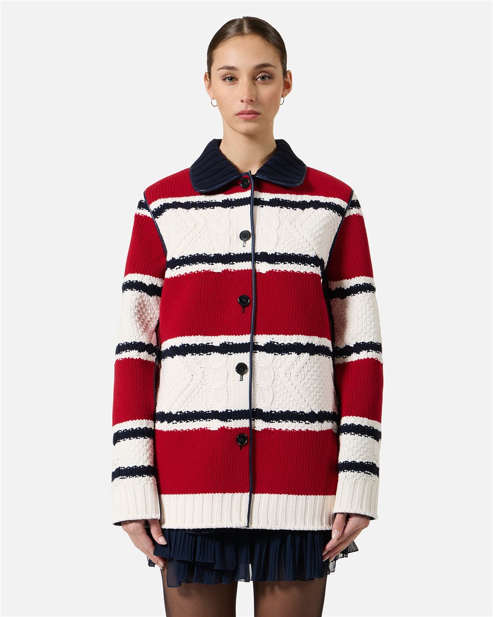 Multicolor Regular-Fit Coat - per abilitare | Iceberg - Official Website