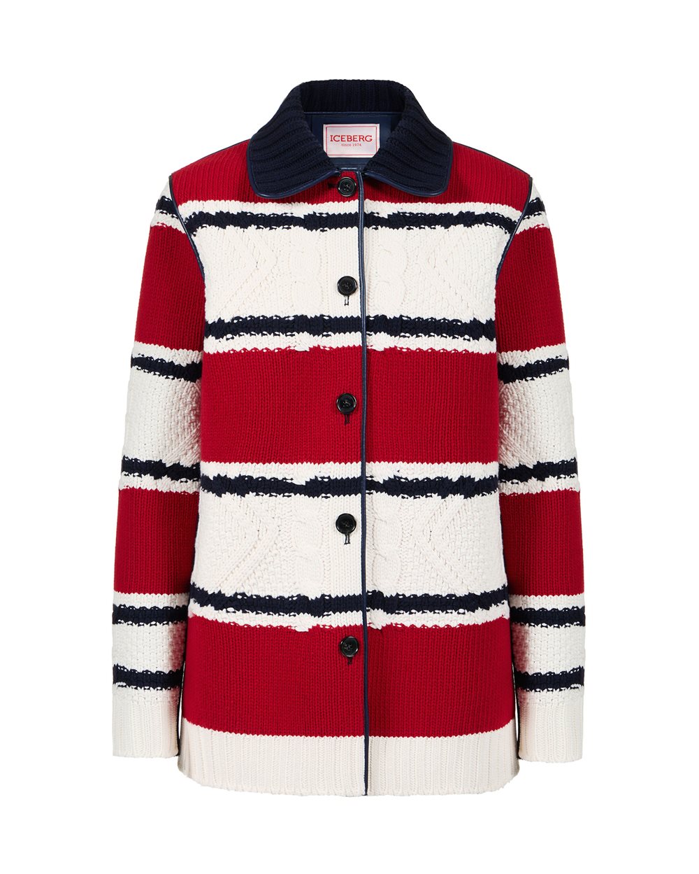 Multicolor Regular-Fit Coat - per abilitare | Iceberg - Official Website