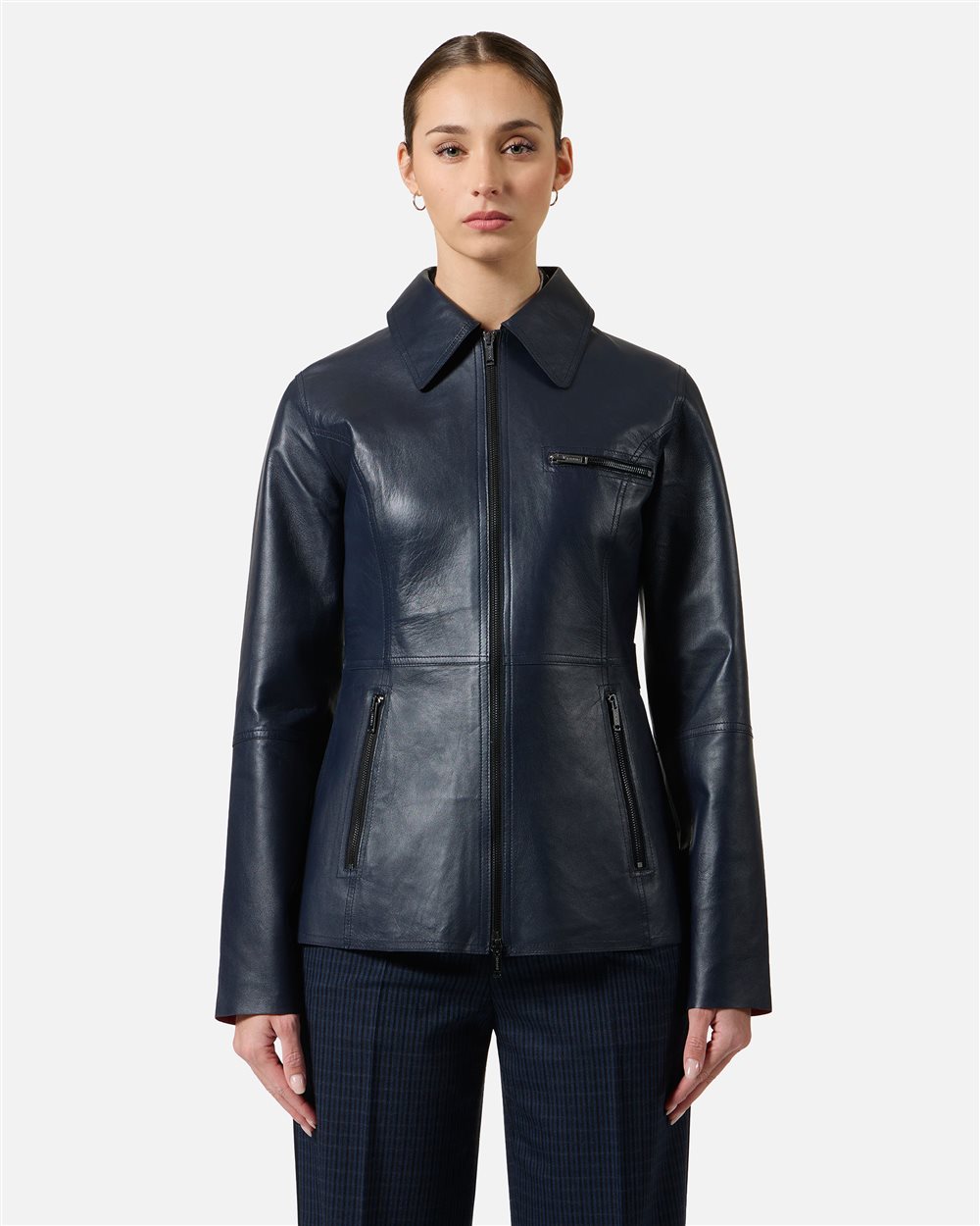 Blue and black short coat - per abilitare | Iceberg - Official Website