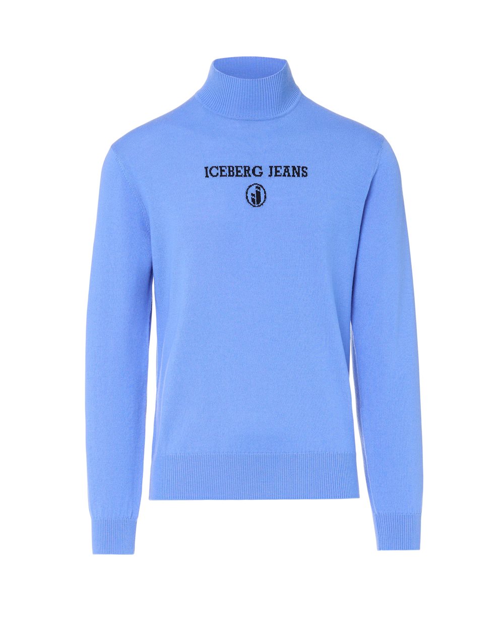 Bluette turtleneck in plain knit with tonal Iceberg logo - per abilitare | Iceberg - Official Website