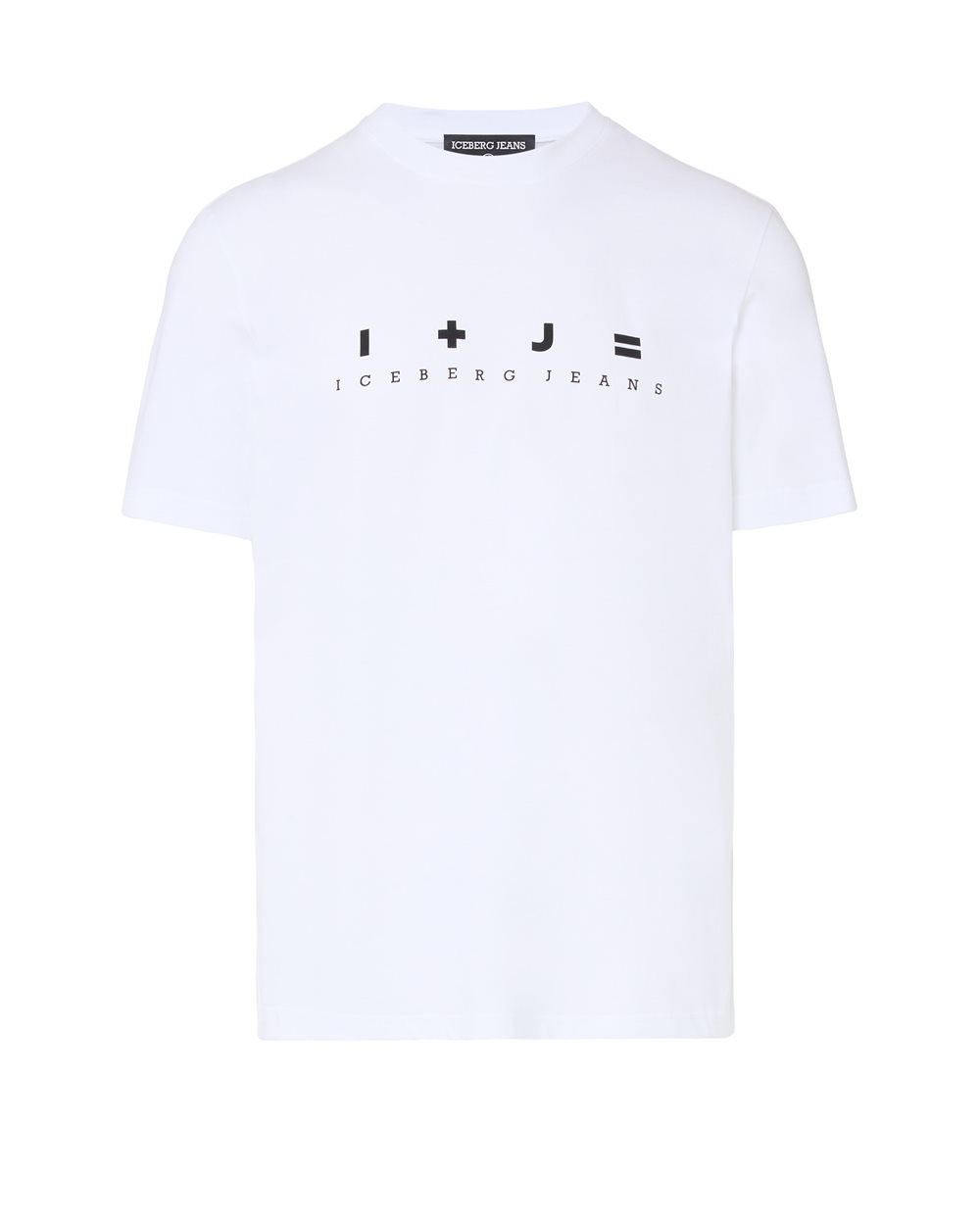 T-shirt regular fit in jersey di cotone bianco ottico - per abilitare | Iceberg - Official Website