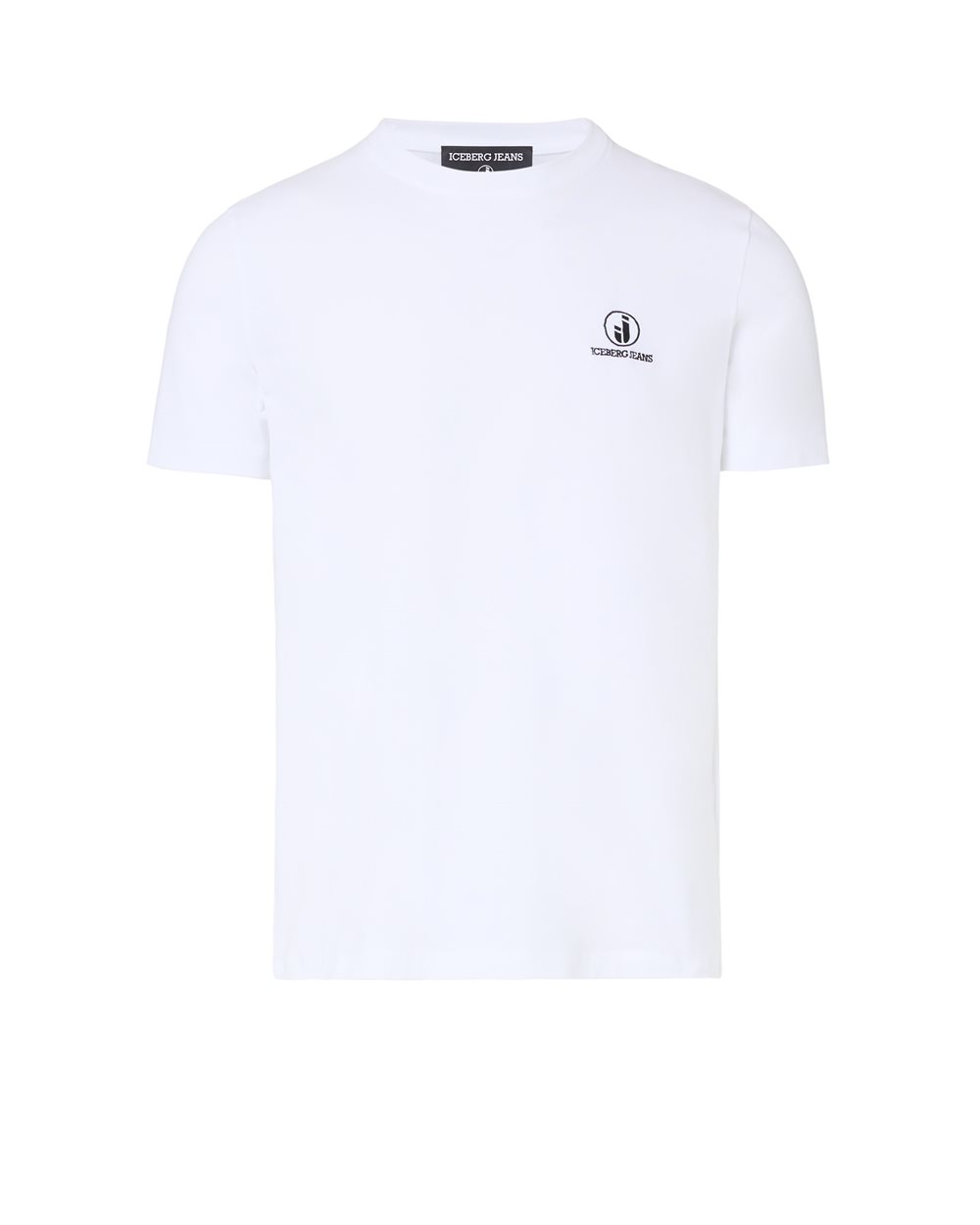 T-shirt Slim Fit in Jersey Stretch di Cotone Bianco Ottico con Ricamo Logo Iceberg IJ - per abilitare | Iceberg - Official Website