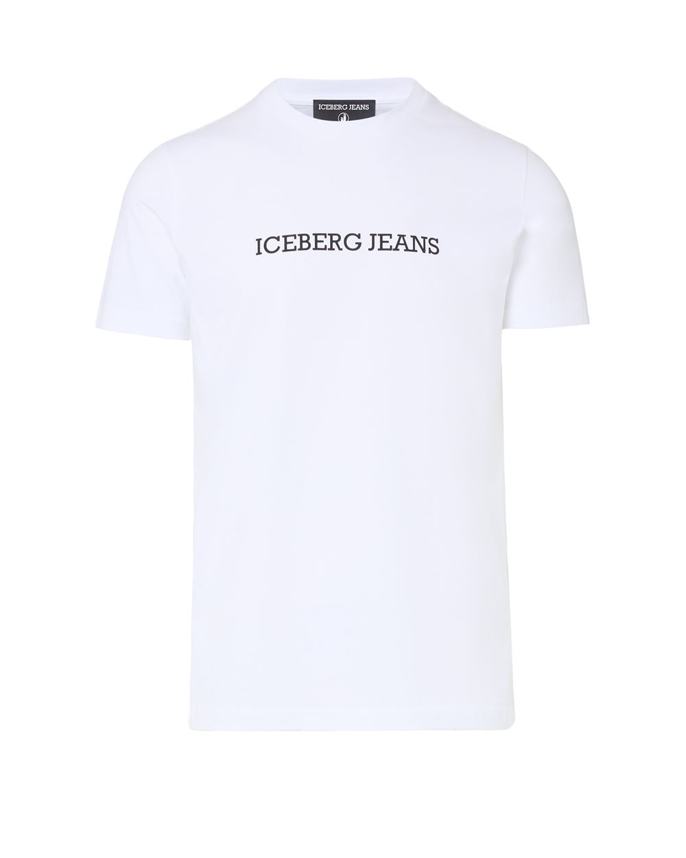 T-shirt Slim Fit in Jersey di Cotone Bianco Ottico con Stampa Logo Iceberg - per abilitare | Iceberg - Official Website