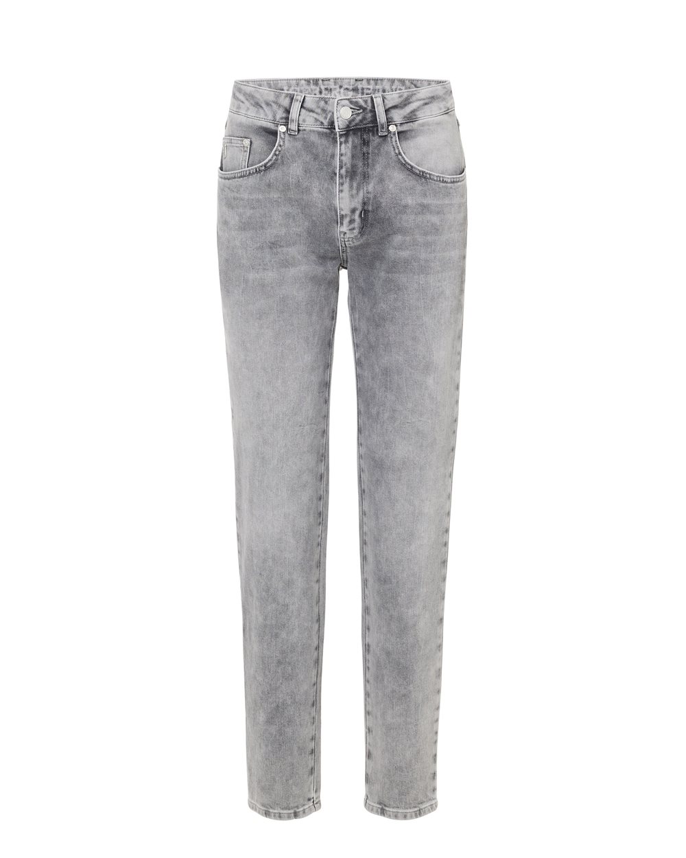 Pantalone carrot fit in denim stretch grigio acid wash - abbigliamento | Iceberg - Official Website
