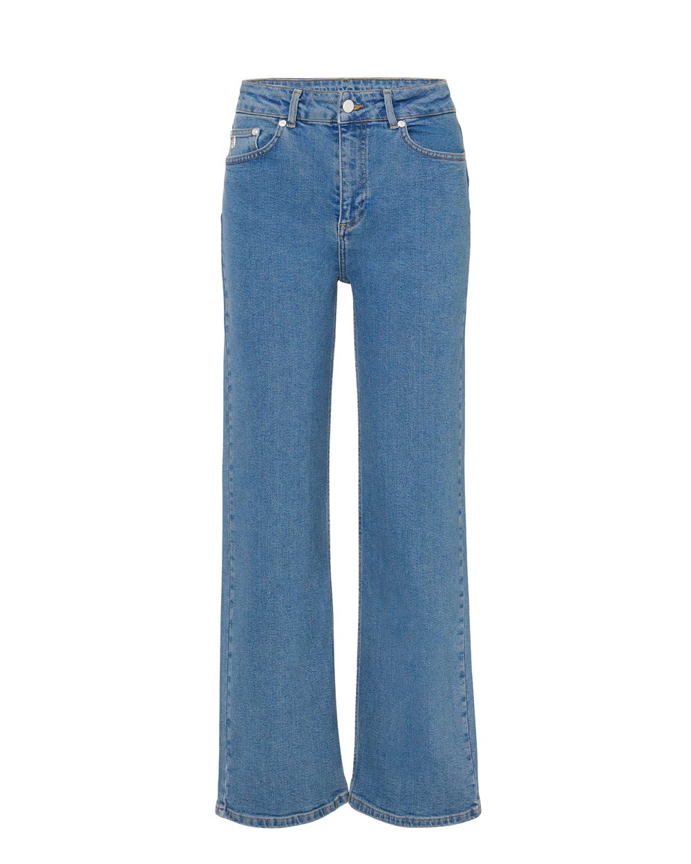 Loose fit 5-pocket trousers in indigo blue stretch denim - Woman | Iceberg - Official Website
