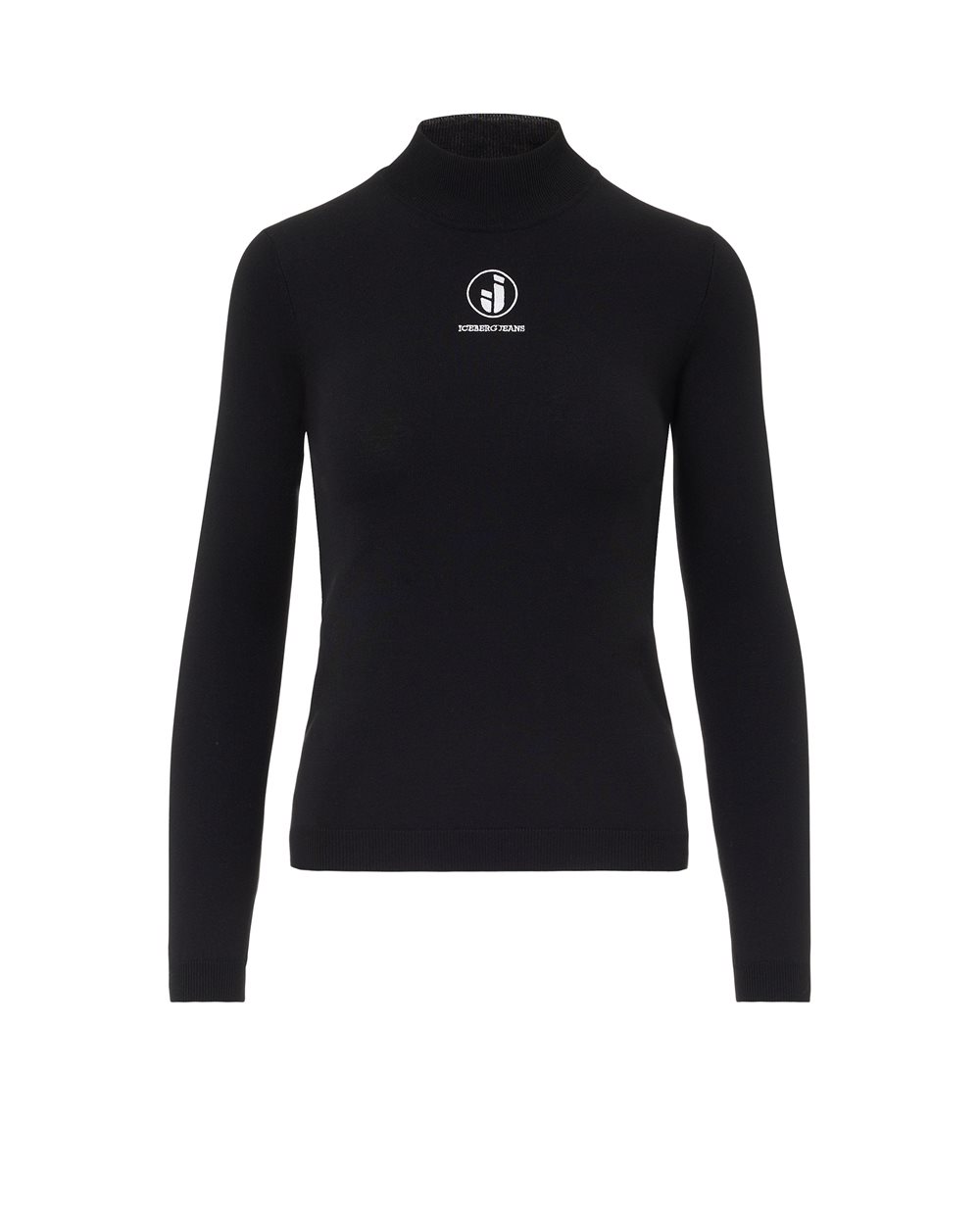 Slim Fit Turtleneck Black Iceberg - Woman | Iceberg - Official Website
