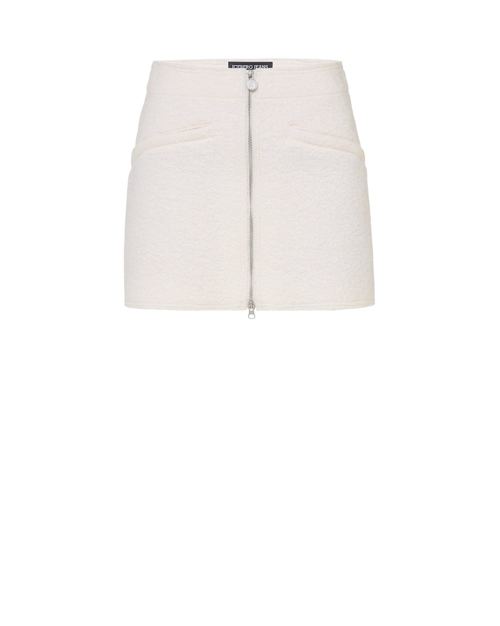 Miniskirt in Ivory bouclé Cloth - per abilitare | Iceberg - Official Website