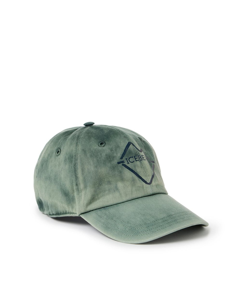 Mint-colored gabardine baseball cap - Hats  | Iceberg - Official Website