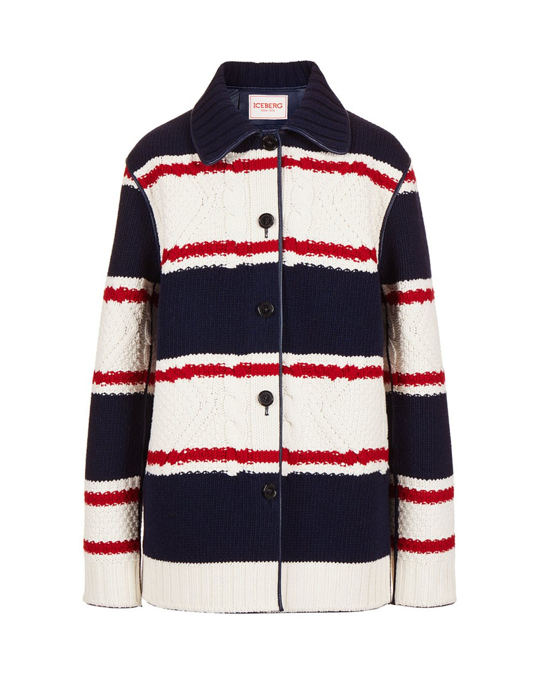 Multicolor Regular-Fit Coat - Clothing | Iceberg - Official Website