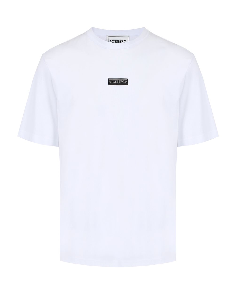 Regular fit optical white T-shirt with embossed Iceberg logo | ICEBERG