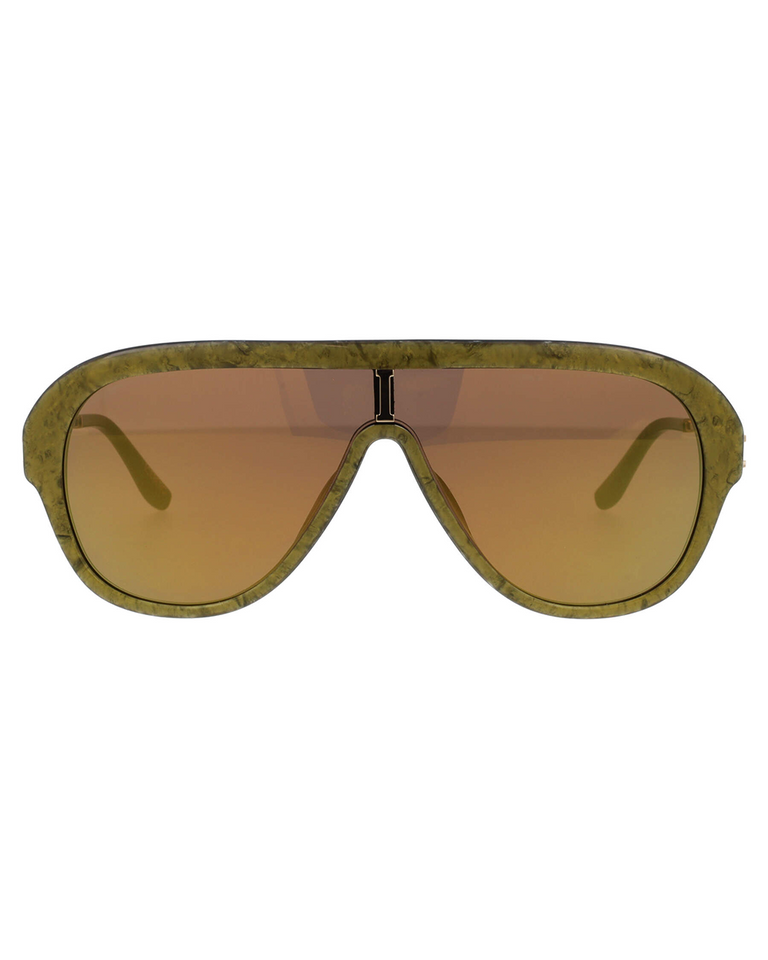 Occhiali da sole verdi marmorizzati modello aviator Anniversary Special Edition - Occhiali | Iceberg - Official Website