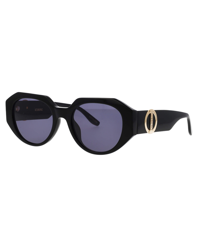 Schwarze Oversize-Sonnenbrille The Monogram Iceberg - Damen | Iceberg - Official Website
