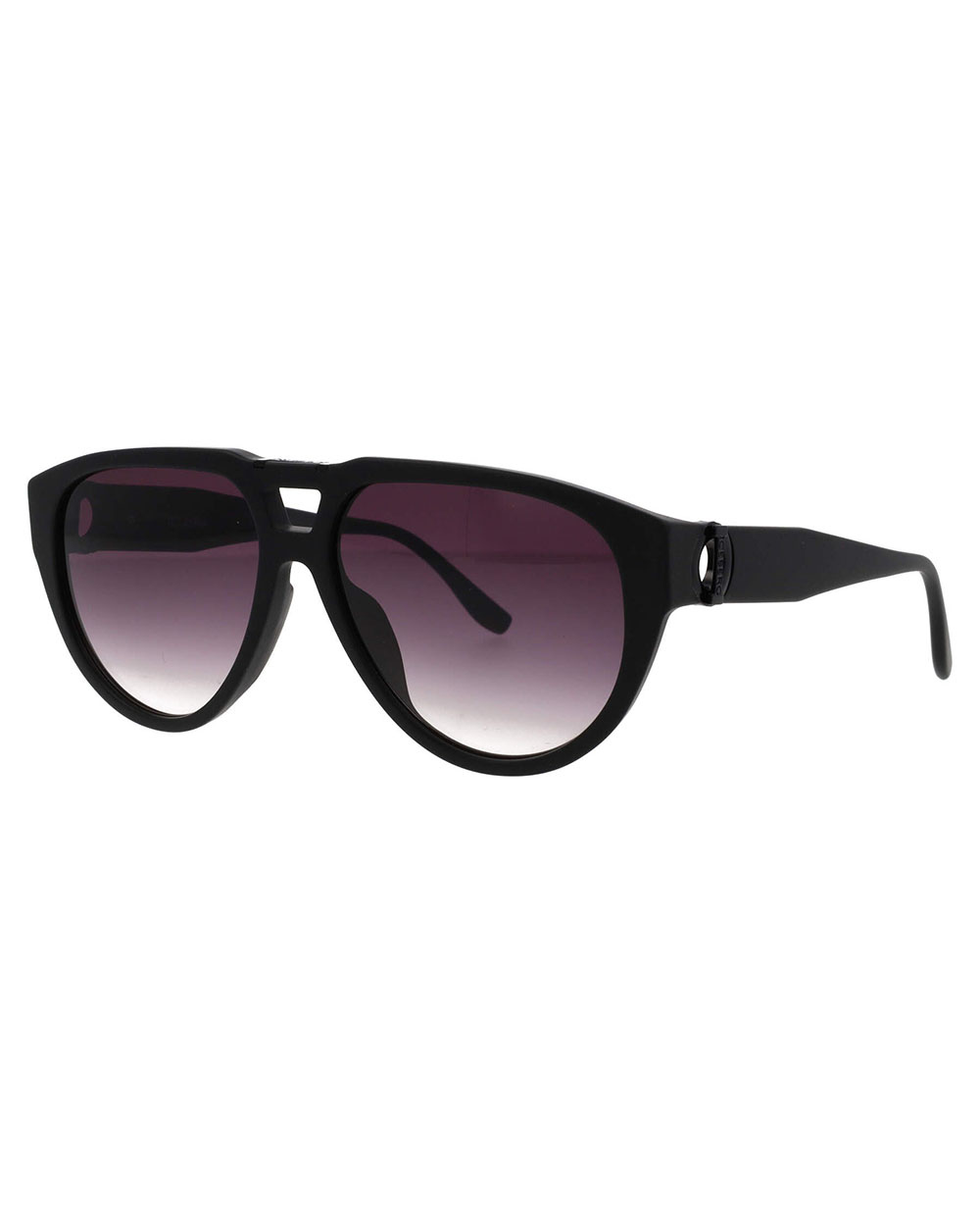 Black Sunglasses with Purple Gradient Lenses Black Low Bridge Fit Acetate Cat-Eye Gradient Sunglasses  main image 4