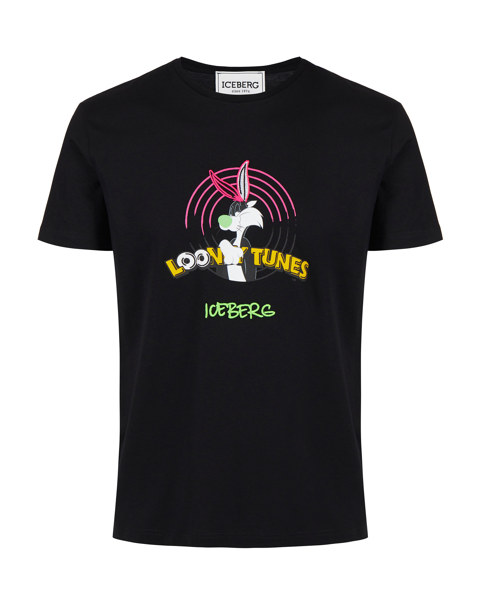 Dollar overhead Jachtluipaard Looney Tunes black t-shirt with Iceberg logo | Iceberg