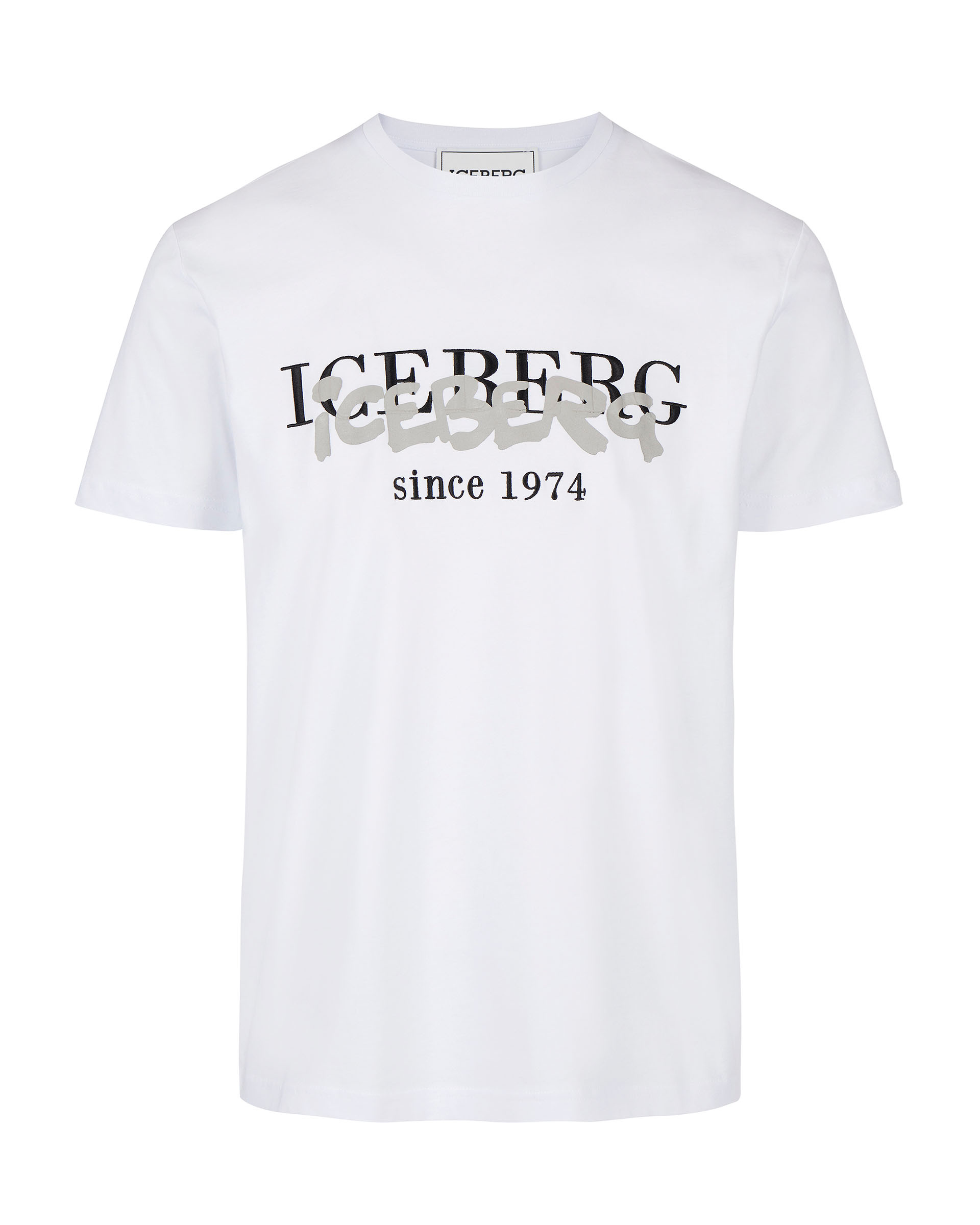 logo print t-shirt in white | Iceberg