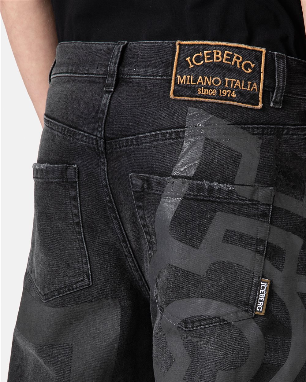 Black jeans with logo | Iceberg