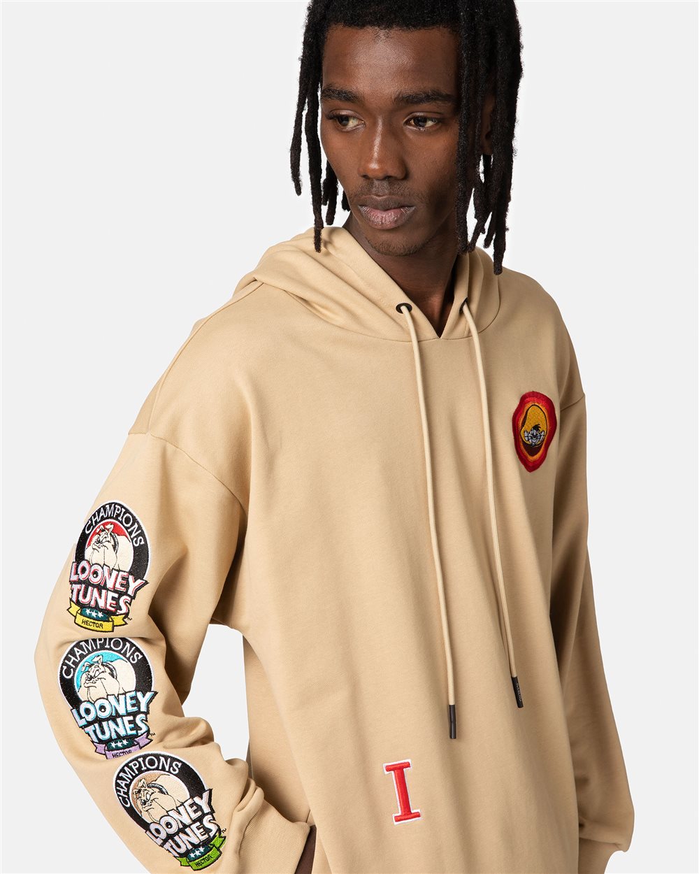 Hooded Looney Tunes sweatshirt Iceberg patches with |