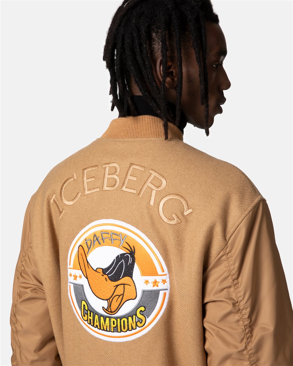 Bomber jacket with cartoon details and logo