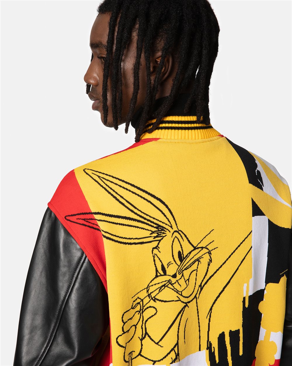 Bomber jacket with cartoon details and logo