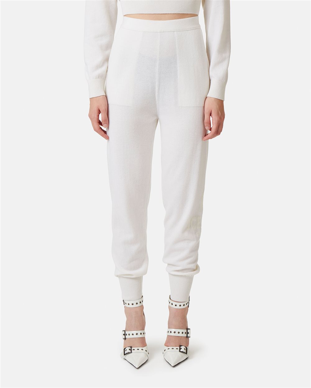 White silk hot sale joggers