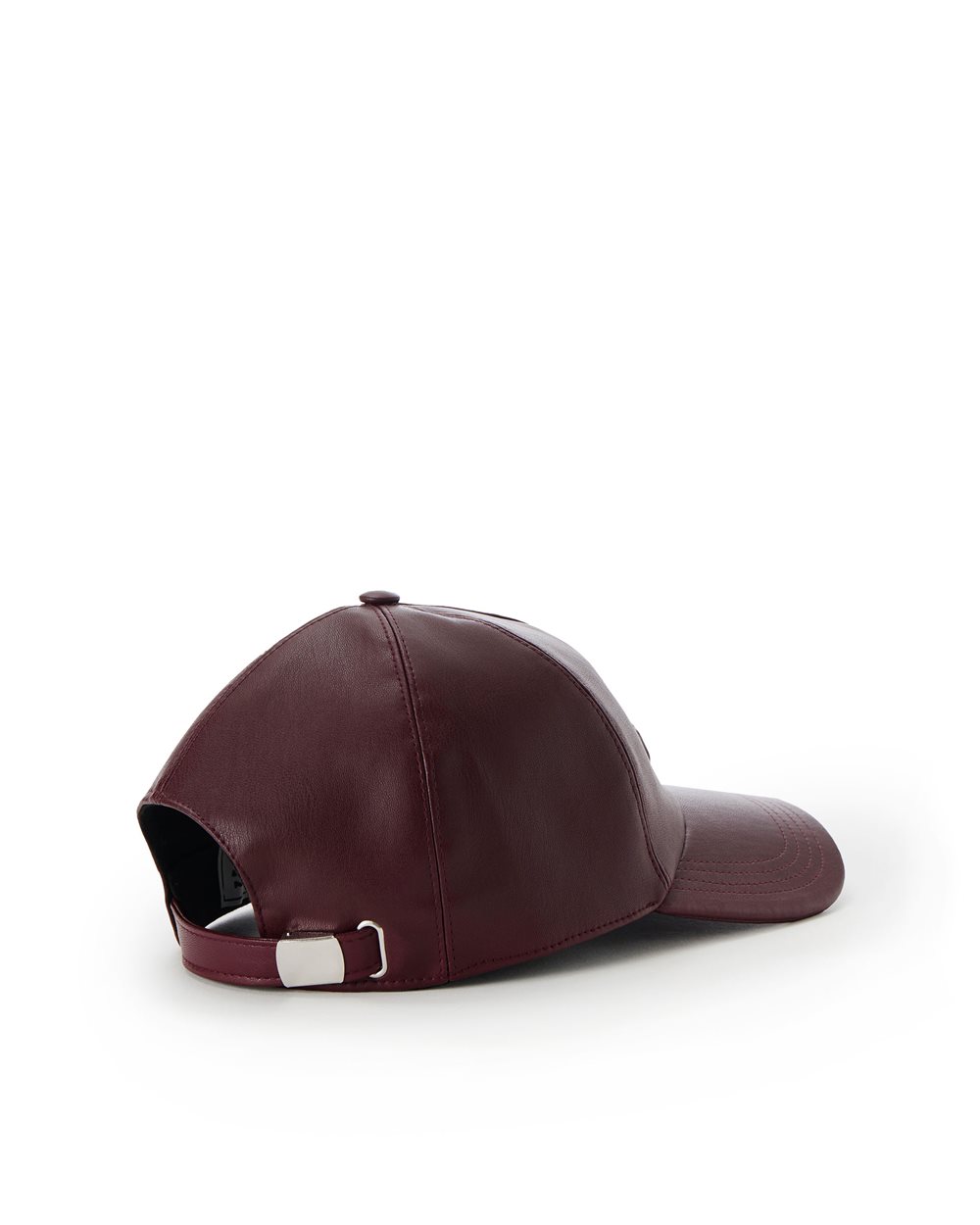 Burgundy leather baseball cap online