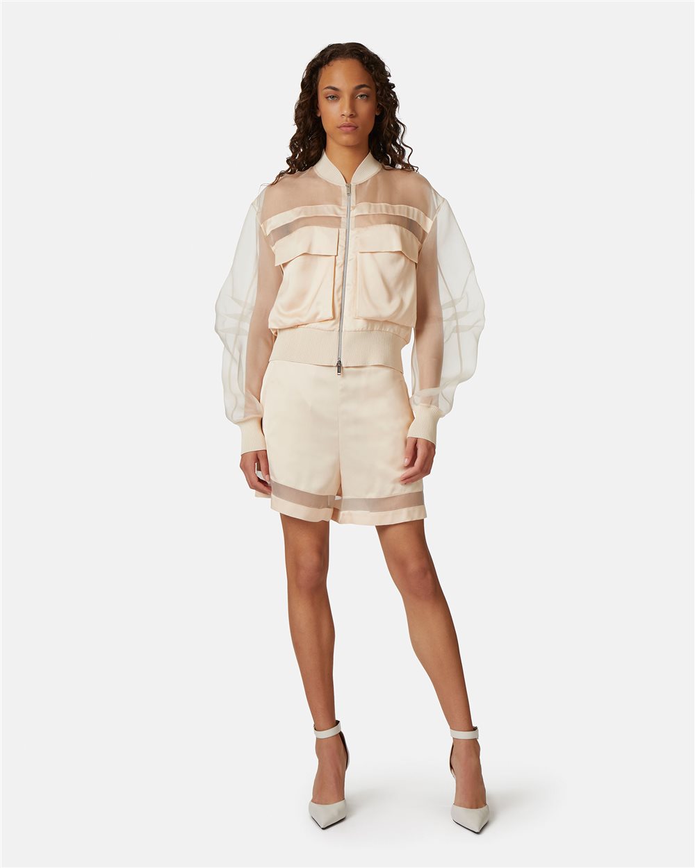 Bomber jacket in satin and organza | Iceberg